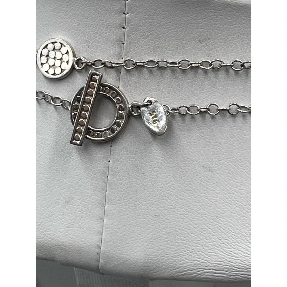 Anna Beck Sterling Silver Bali Long Dotted Multi-Disc Station Necklace‎ Toggle